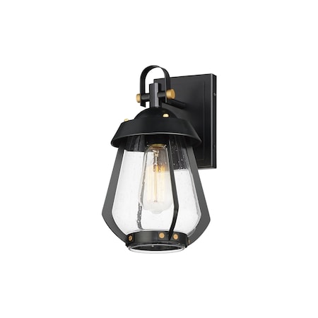 Maxim Lighting Mariner Small Outdoor Sconce, Black/Antique Brass 30620CDBKAB